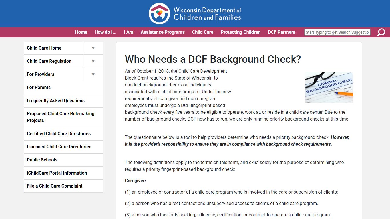 Who Needs a Background Check? - Wisconsin